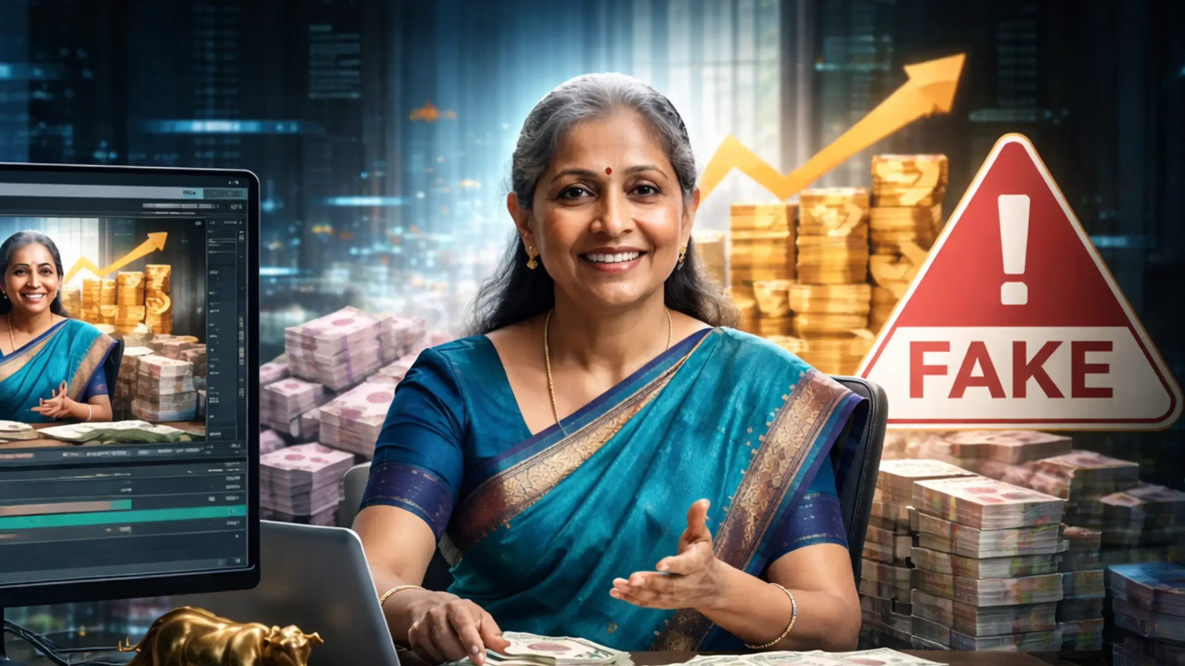 Un deepfake de la ministra de Finanzas india promociona un esquema de inversión fraudulento
