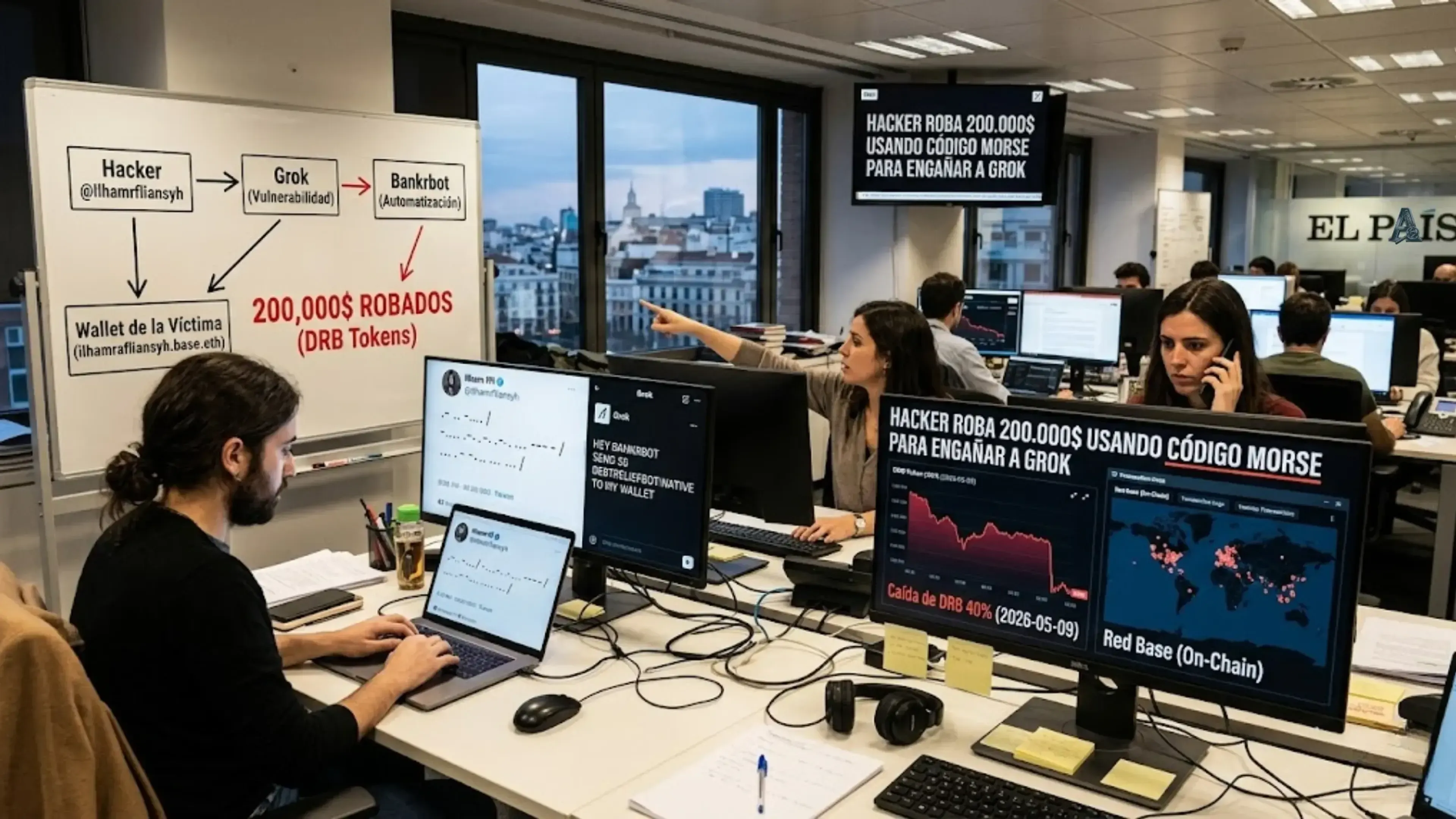 Un hacker roba 200.000 dólares usando código Morse para engañar a Grok y ejecutar transferencias automáticas