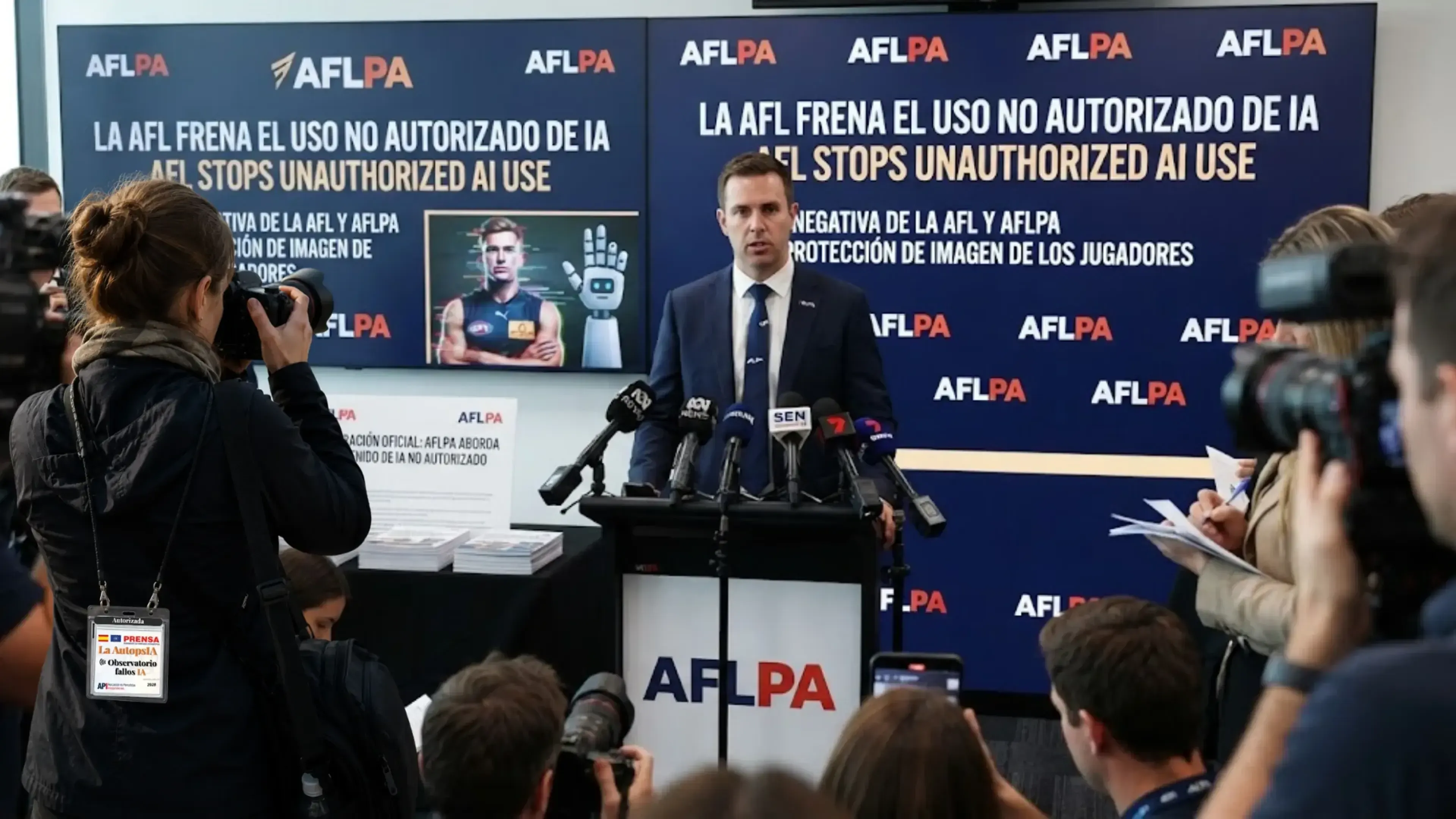 La AFL ordena a Sportsbet retirar vídeos de IA con jugadores sin su consentimiento