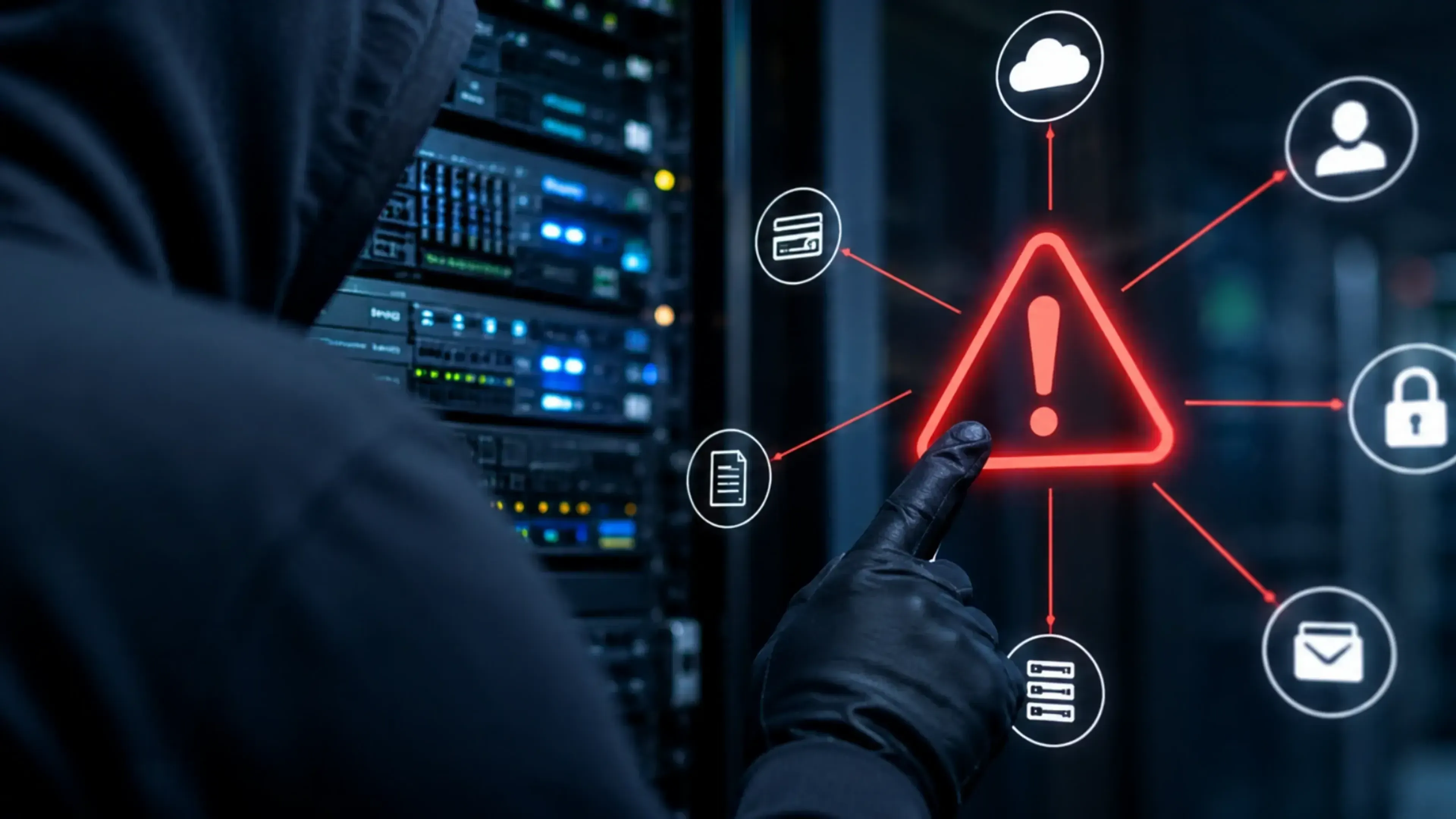 Técnico revisa un fallo de seguridad en un entorno de servidores mientras una alerta visual marca un posible acceso no autorizado por manipulación de cabeceras en un proxy de IA.
